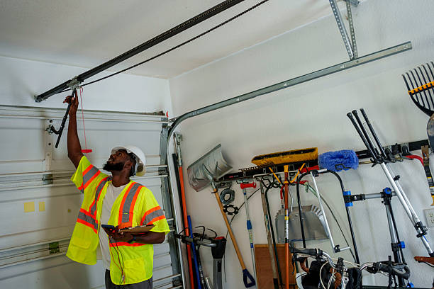 Professional Garage Door Panel Replacement technician working in Burke County County, ND